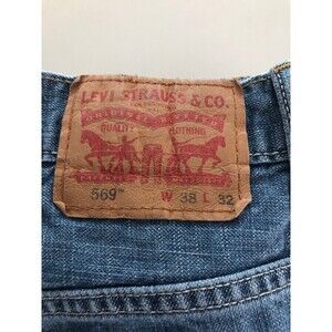 Levi's 569 Jeans 38 x 32 Faded Blue Denim Straight Leg